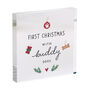 Personalised First Christmas With Pet Gift Acrylic Plaque, thumbnail 2 of 5