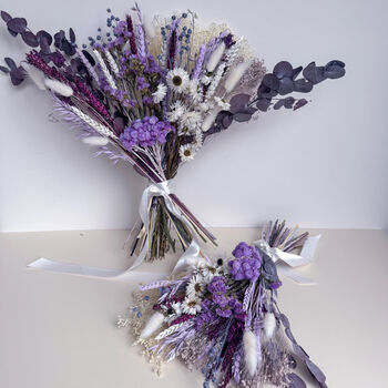 Lilac Purple Daisy Dried Flower Bouquet Gift For Her, 3 of 8