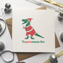 Funny Dinosaur Christmas Card Tysantasaurus Rex, thumbnail 1 of 3