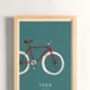 Personalised I'd Rather Be On My Bike Fine Art Print, thumbnail 1 of 3