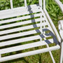 Cream Iron Arched Back Garden Bench, thumbnail 6 of 10