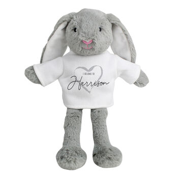 Personalised I Belong To Plush Easter Bunny Soft Toy, 5 of 5