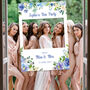 Hen Party Blue Floral Serene Sign And Photobooth Frame, thumbnail 2 of 4