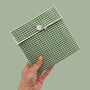 Reusable Organic Gingham Eco Envelope Square | Sage Green, thumbnail 1 of 5