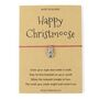 Happy Christmoose Cow Charm Wish Bracelet And Card, thumbnail 3 of 4