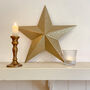 Gold Hammered Metal Star 35cm Christmas Decoration, thumbnail 3 of 3