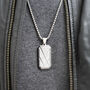 Personalised Men’s Contemporary Silver Dog Tag Necklace, thumbnail 6 of 12