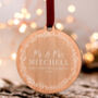 Personalised Wooden First Christmas Married Ornament, thumbnail 1 of 3