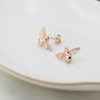 Sterling Silver Tiny Bumble Bee Stud Earrings, thumbnail 4 of 12