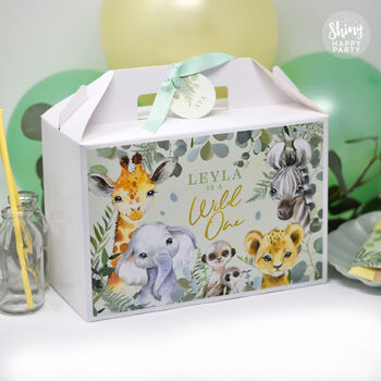 Personalised Jungle Babies Birthday Party Gift Box, 6 of 7