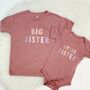 Big Sister Little Sister T Shirt Set Pink, thumbnail 2 of 3