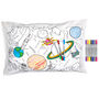 Space Pillowcase Kit + 10 Pens, Colour In And Learn, thumbnail 7 of 10