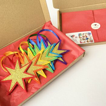 Rainbow Star Decoration Set, 6 of 8