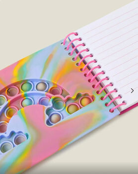 Rainbow Popper Notebook, Star Popper Pen, Christmas Eve Box, Stocking Fillers, 3 of 4