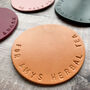 Hand Stamped Leather Mouse Mat, thumbnail 4 of 6
