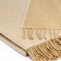 100% Pure Cashmere Throw Camel Reverse, thumbnail 2 of 4