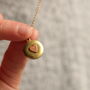 Tiny Round Personalised Locket With Heart, thumbnail 2 of 11