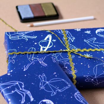 Constellation Moon And Planets Wrapping Paper, 3 of 5
