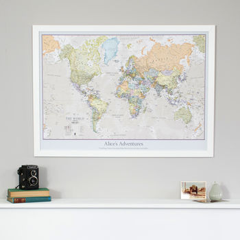 Personalised Classic World Map, 4 of 12