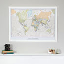 framed antique map of the world by maps international ...