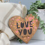 Personalised Love You Wooden Hanging Heart, thumbnail 2 of 9