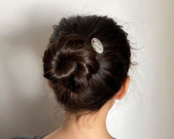 10ct Rutilated Quartz Hair Pin In Solid Sterling Silver, 2 of 3