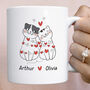 Personalised Cat Couple Mug Gift With Names, thumbnail 6 of 8