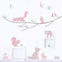 Woodland Animals On Branch Wall Sticker, thumbnail 4 of 6