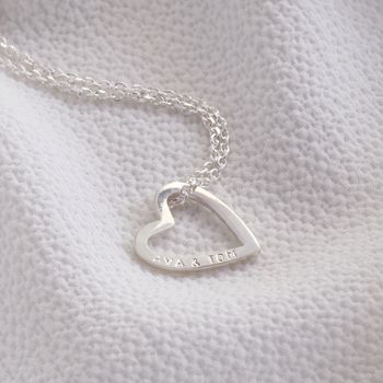 Personalised Heart Outline Pendant Necklace, 5 of 10