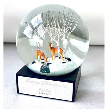Personalised Snow Globe With Winter Scene, 2 of 5