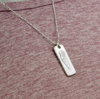 Personalised Angel Wing Dog Tag Necklace, 2 of 4