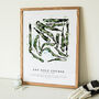 Personalised Watercolour Golf Map Framed For Any Golf Course, thumbnail 1 of 7