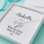 Personalised Floating Silver Hearts Necklace, thumbnail 3 of 8