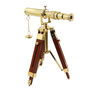 Personalised Brass Telescope With Wooden Tripod Stand, thumbnail 3 of 11