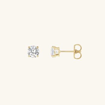 9ct Gold Solitaire Stud Earrings, 3 of 6
