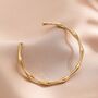 Adjustable Bamboo Silver Or Gold Plated Bangle Bracelet, thumbnail 4 of 6