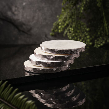 White Marble Drink Coasters Three Colours, Set Of Four, 5 of 8