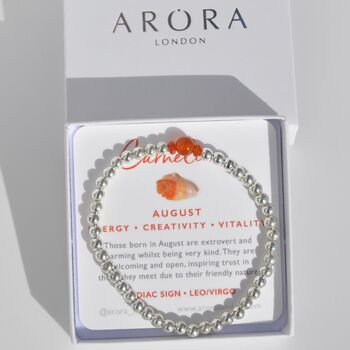 August Birthstone Sterling Silver Bracelet Gift, 5 of 6