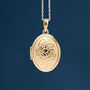 Personalised 9ct Yellow Gold Oval Embossed Flower Locket, thumbnail 1 of 12