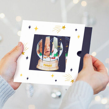 Personalised Baby’s First Christmas Photo Reveal Card, 5 of 7
