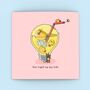 Cute Lightbulb Greetings Card, thumbnail 1 of 8