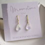 Moonstone Birthstone Threader Earrings, thumbnail 3 of 12