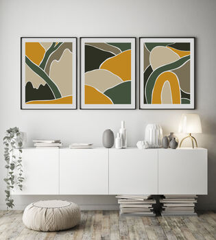 Wild Collection Mountains Abstract Wall Print, 3 of 6