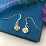 Sterling Silver Mini Blossom Flower Hook Earrings, thumbnail 5 of 9