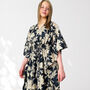 Black Long 100% Cotton Kaftan, thumbnail 5 of 7