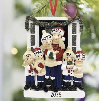 Personalised Winter Family Decoration, 2 of 4