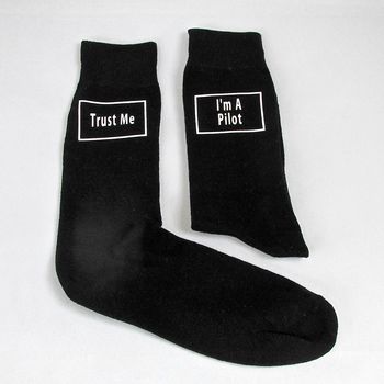 'Trust Me I'm A Pilot' Socks, 4 of 8