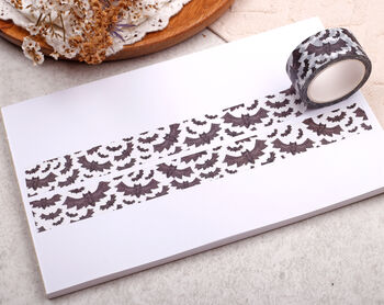 Gothic Bat Washi Tape Eco Friendly Paper Masking Tape, 2 of 2