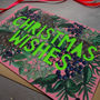 Christmas Wishes Neon Floral Christmas Card, thumbnail 4 of 5