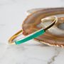 Carnelian Gold Plated Sterling Silver Adjustable Cuff Bangle, thumbnail 6 of 8
